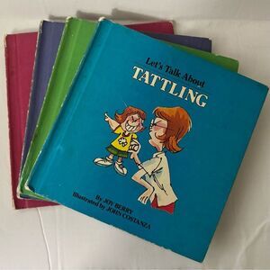Set of 4 Vintage Children’s Books Let’s Talk About Series by Joy Berry 1982